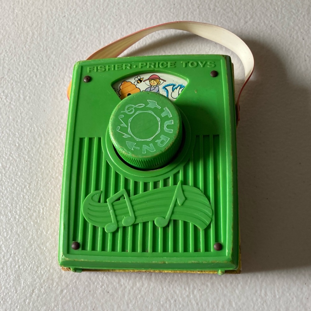 Vintage 1964 Fisher Price Wind Up Music Box Toy “I’d Like to Teach the World